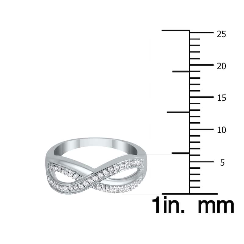 Marquee 10k White Gold 1/5ct TDW Diamond Infinity Ring