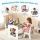 preview thumbnail 18 of 21, Costway Multifunctional Kids Table & 2 Chairs Set with Removable - See Details