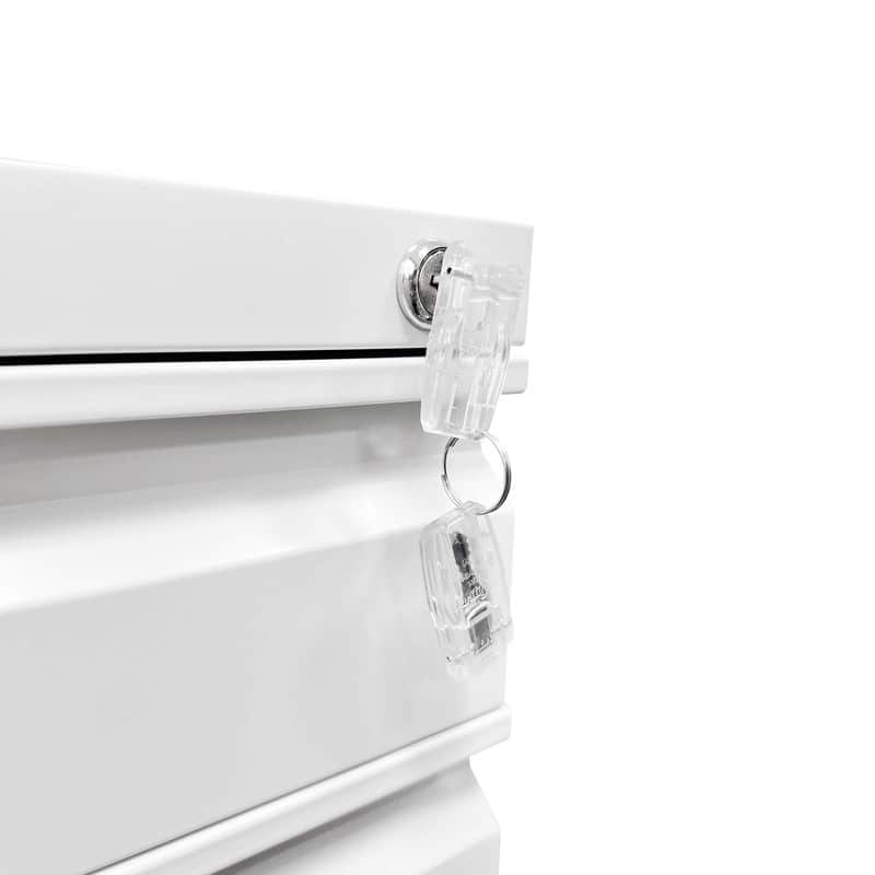 3 Drawer Mobile Metal Filing Cabinets with Lock for Home Office,Letters/Legal/A4