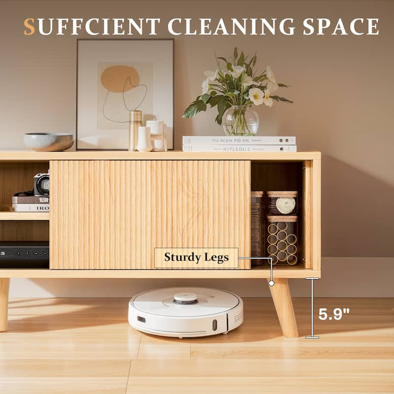 TV Console Table Media Cabinet with Storage for Living Room