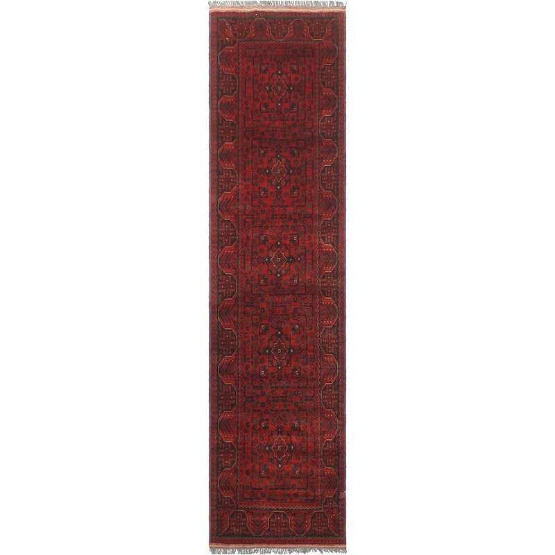 Vintage Biljik Khal Mohammadi Jocelyn Red/Blue Runner - 2'6'' x 9'5''