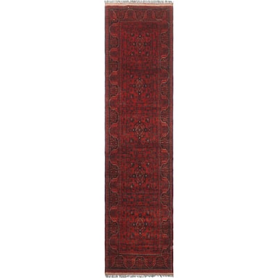 Vintage Biljik Khal Mohammadi Jocelyn Red/Blue Runner - 2'6'' x 9'5''