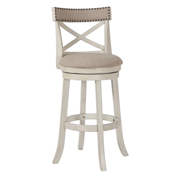 White fabric bar stools with backs outlet