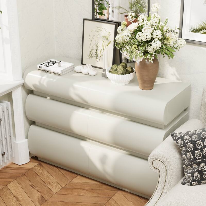 Modern Bedroom Dresser with Wide Storage Drawers, No Handle