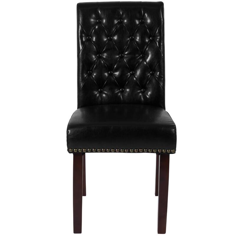 4PK Parsons Chairs-Rolled Back, Accent Nail Trim