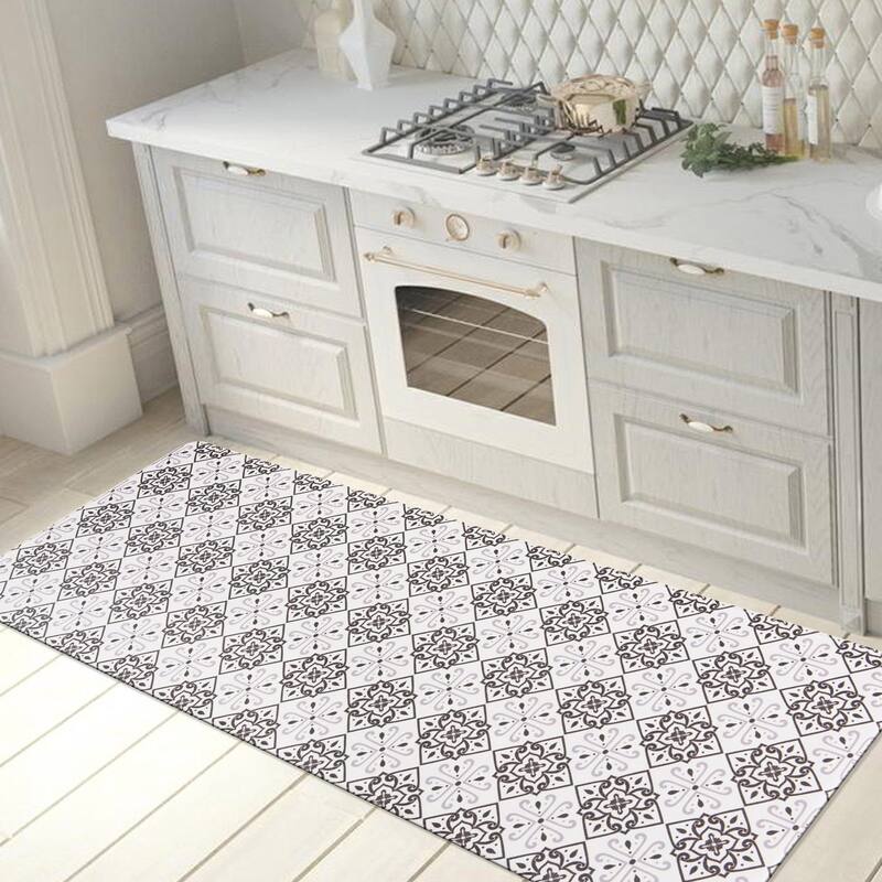 World Rug Gallery Contemporary Tile Anti-Fatigue Standing Mat - 18"x47"