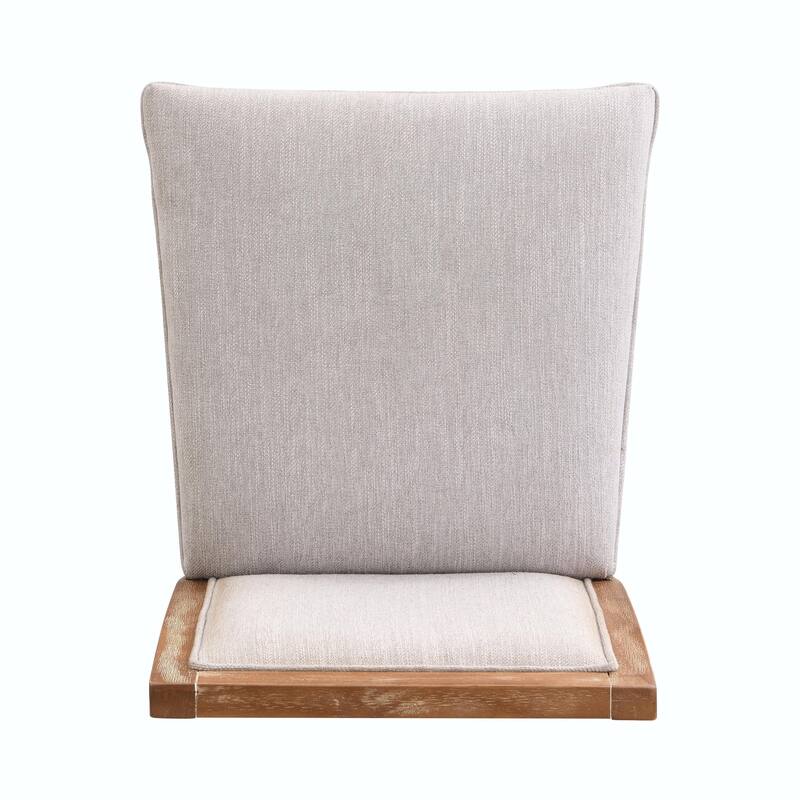 30.5" Bar Stools Set of 2, Rubberwood Frame, Upholstered Fabric Seat with Sponge Cushion