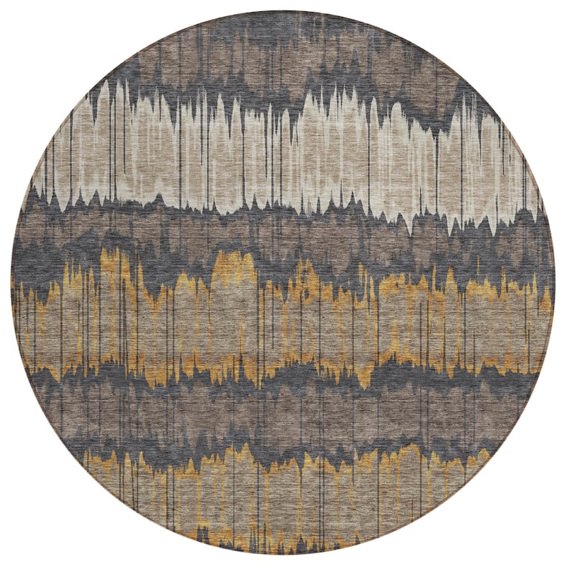 HomeRoots Striped Transitional Rectangle Outdoor Rug