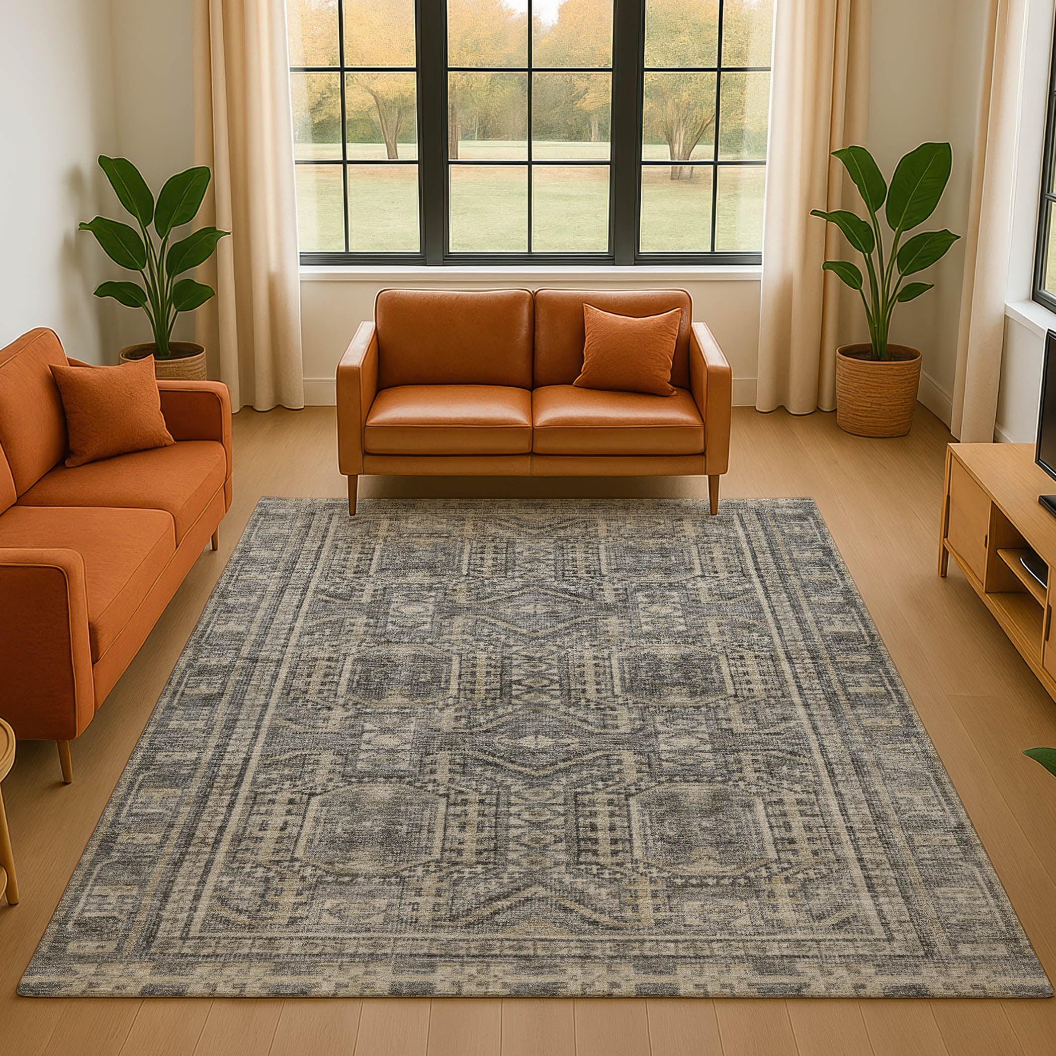 Premium Washable Super Soft Traditional Global Mayfield Rug