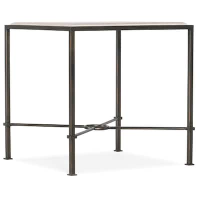 Hooker Furniture 24" Wide Marble Top Metal End Table