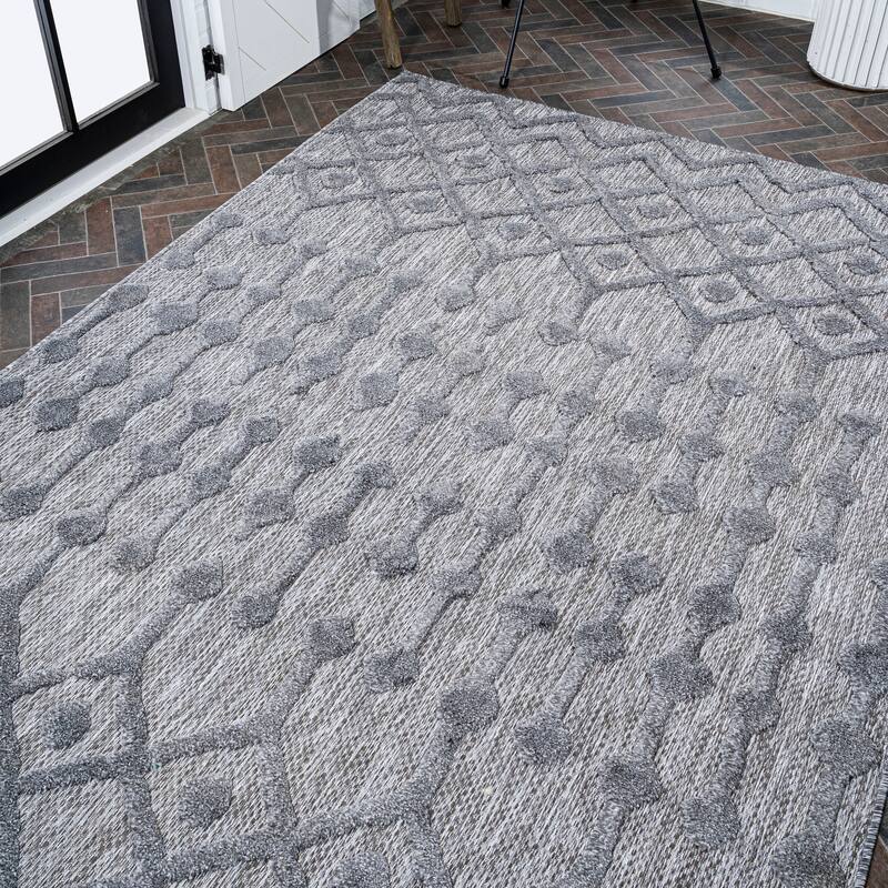JONATHAN Y Portmany Moroccan Diamond Indoor/Outdoor Area Rug