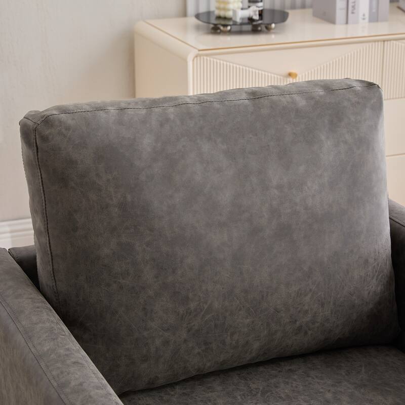 30.7"W Upholstered Square Swivel Accent Chair and Comfy Accent Single Sofa Chair, 360 Degree Club Chair
