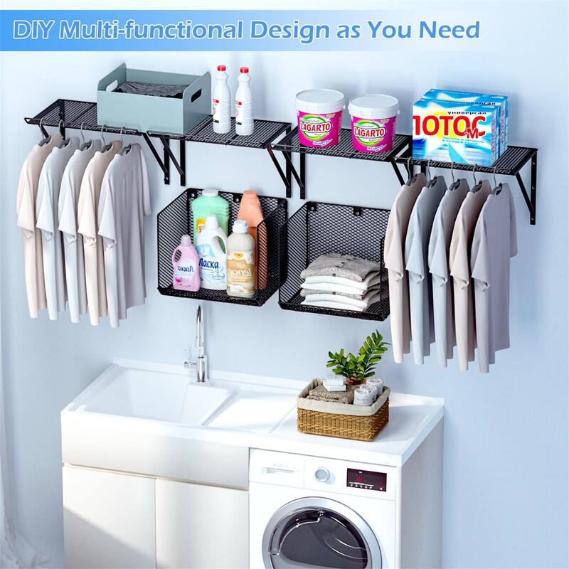 Modern Wall Mount Shelf - 14.17"D x 11.8"W x 11.8"H