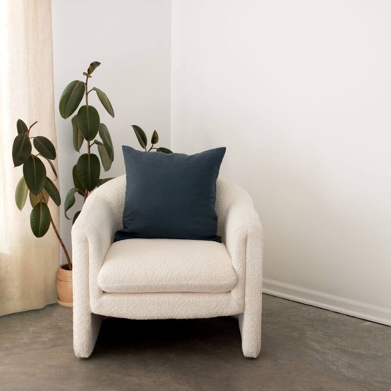 French Linen Pillow with Removable Sham by BOKSER HOME