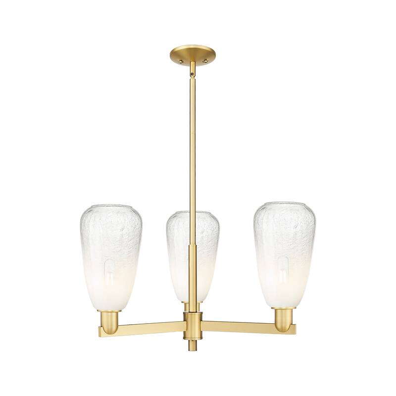 Innovations Lighting Downtown Urban - Brookhaven Almond - 3 Light 18" Stem Hung Chandelier
