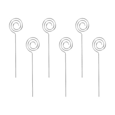 6x Metal Cocktail Toothpicks Circle Shape Drink Picks Cocktail Skewer - 5.24"