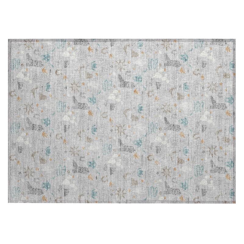 Machine Washable Indoor/ Outdoor Cowboy Ranch Chantille Rug