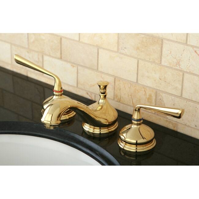 Kingston Brass Silver Sage Widespread Bathroom Faucet with Pop-Up