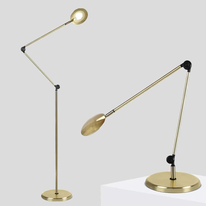 Brightech Sage 68 in. Antique Brass Industrial 3-Way Dimming and Color Temperature Adjustable LED Floor Lamp