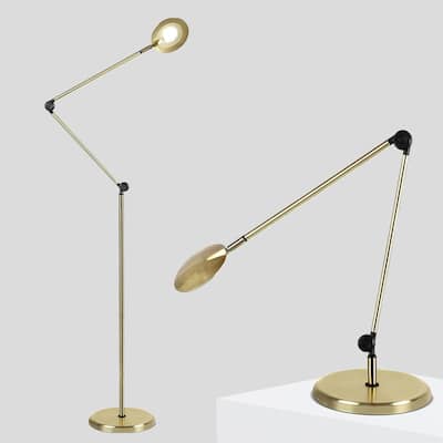 Brightech Sage 68 in. Antique Brass Industrial 3-Way Dimming and Color Temperature Adjustable LED Floor Lamp