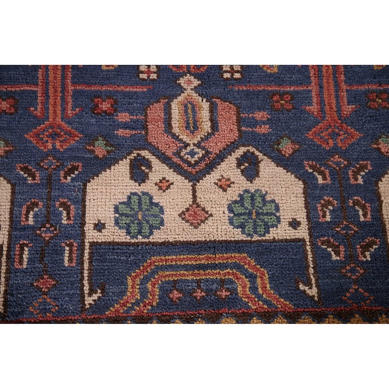 Geometric Sirjan Oriental Area Rug Handmade Wool Carpet - 8'0"x 10'2"