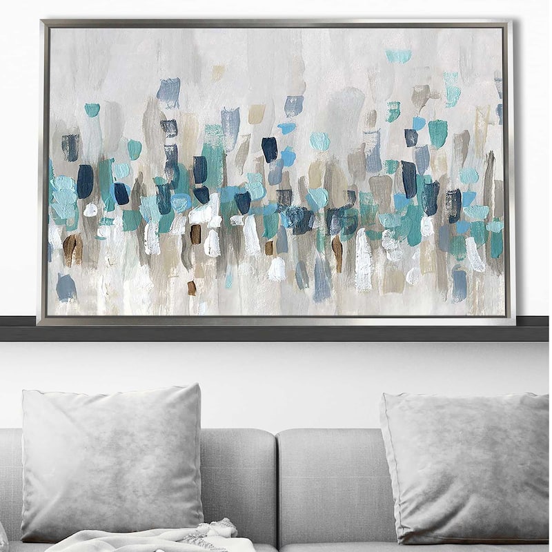 "Staccato Blue I" Print on Floating Canvas