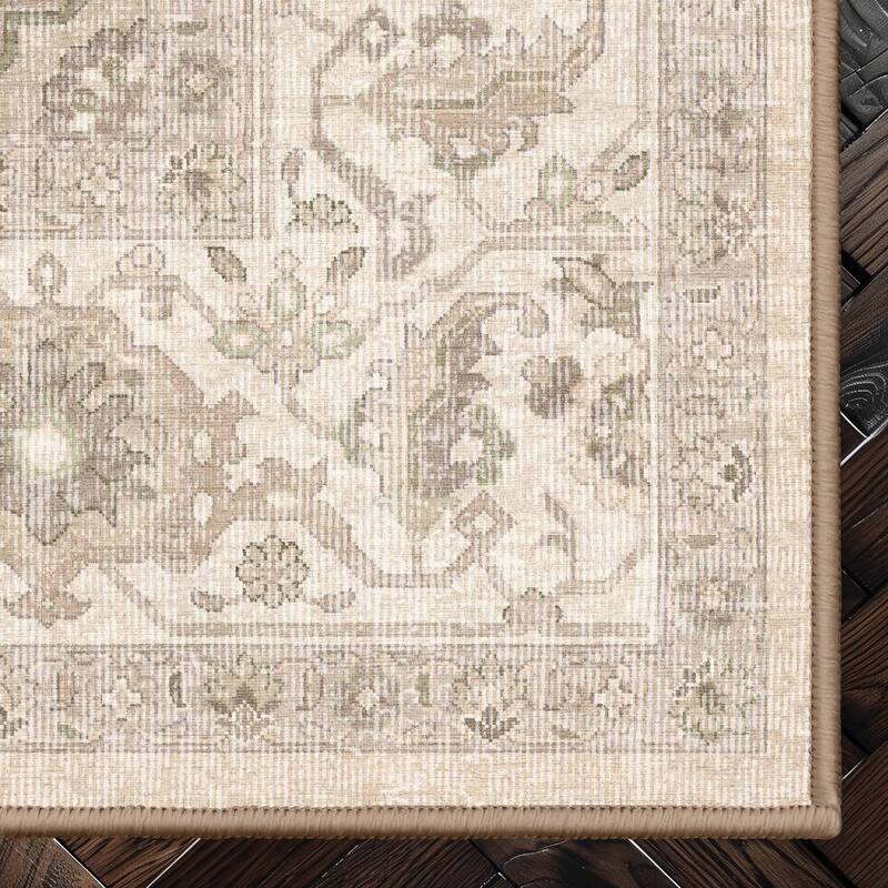 Well Woven Apollo Summit Medallion Orinetal Low Pile Easy Clean Rug