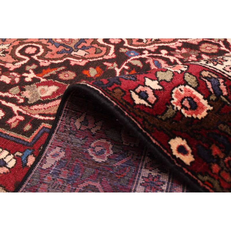 ECARPETGALLERY Hand-knotted Kayseri Dark Red Wool Rug - 6'8 x 9'11