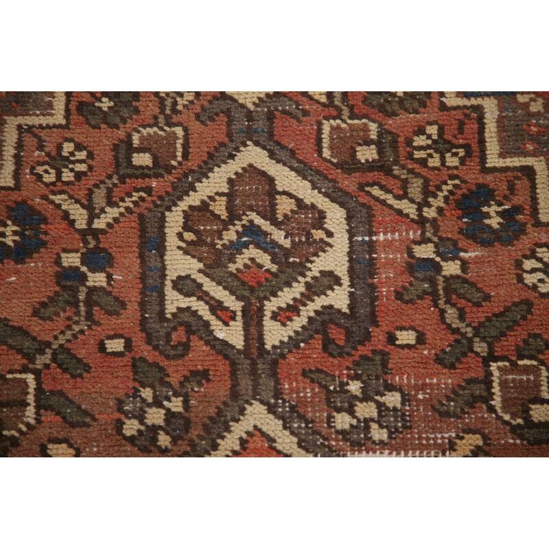 Hand Knotted Oriental 100% Wool Carpet Traditional Tribal Brown Bakhtiari Area Rug - 9' 10'' X 6' 2''