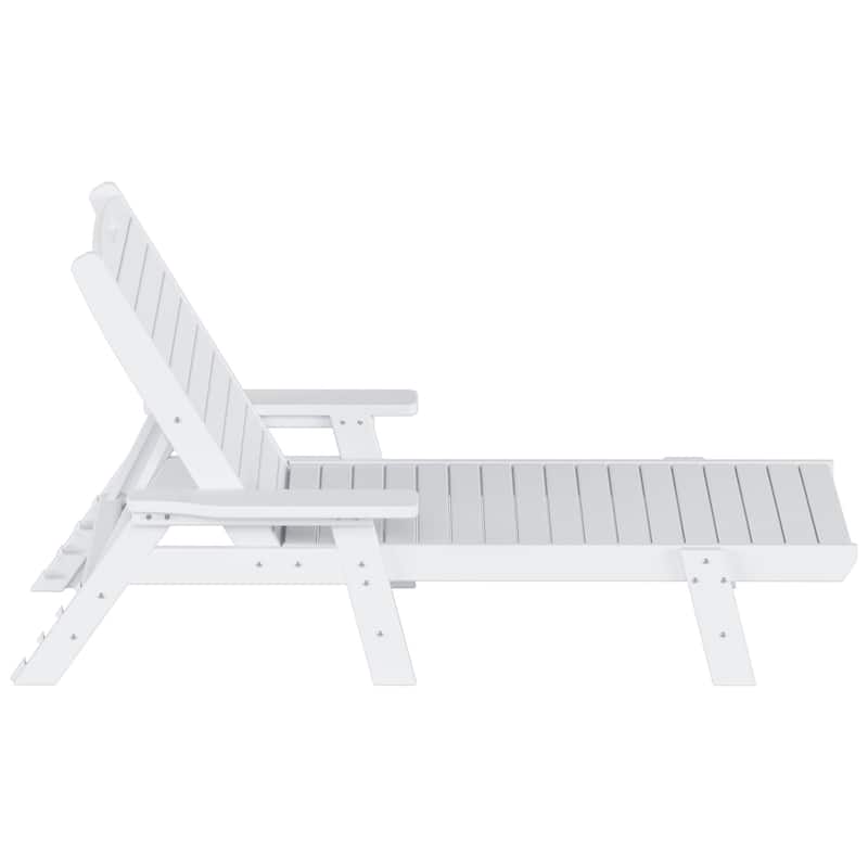 Laguna Hdpe All Weather Outdoor Patio Pool Reclining Chaise Lounge (Set Of 2)