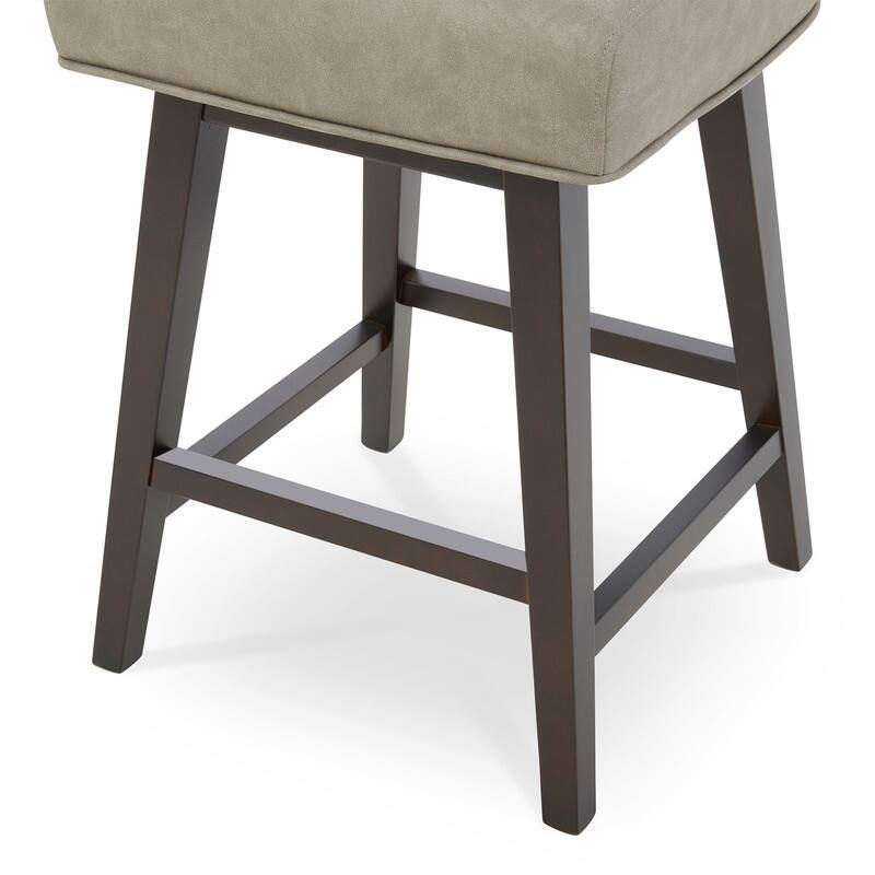 Spruce & Spring Noah Modern Upholstered Counter Height Swivel Barstool Single