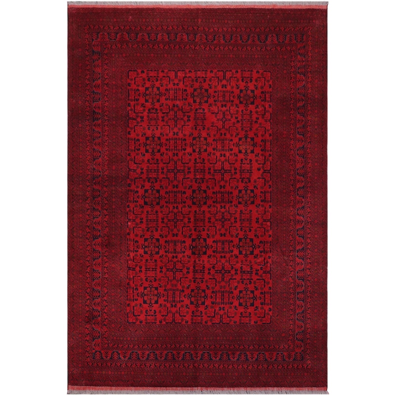 Southwestern Biljik Khal Mohammadi Elaina Red/Black Rug - 8'4'' x 11'1''