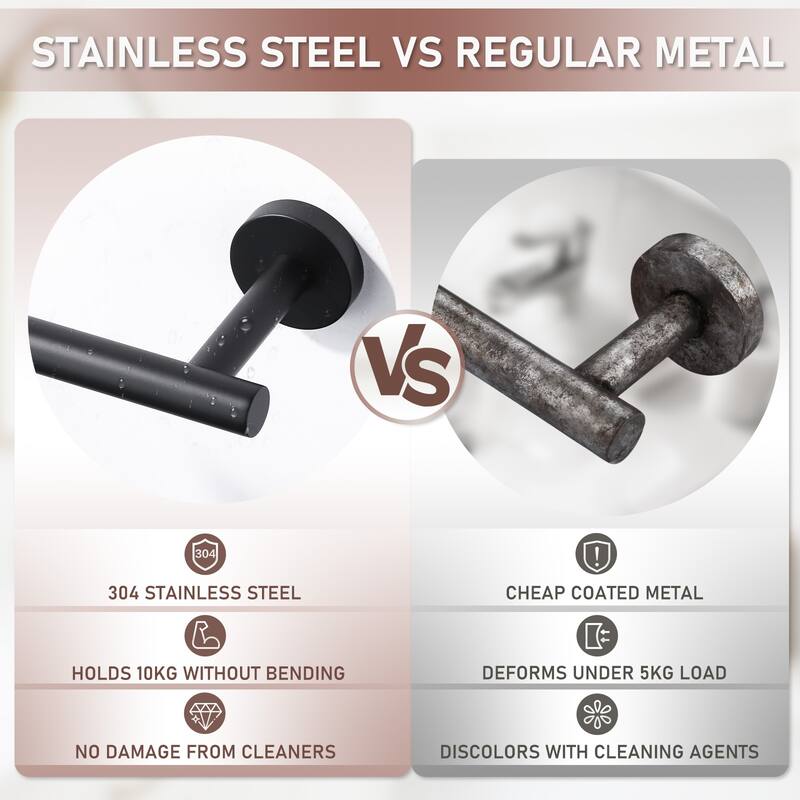 WOWOW 6-Piece Bath Hardware Set with Mounting Hardware