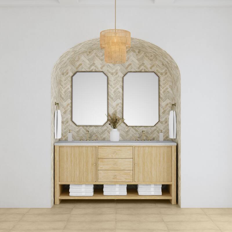 James Martin Vanities D404-V72-3AF Marigot 72" Double Basin Wood