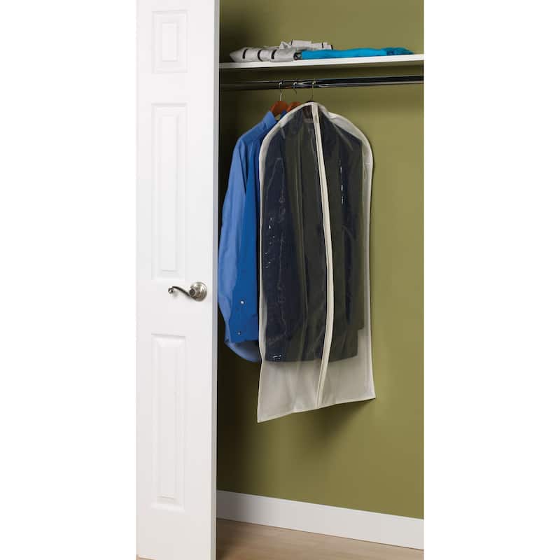 Household Essentials Suit Protector Garment Bag - 0.0"L x 24.0"W x 42.0"H