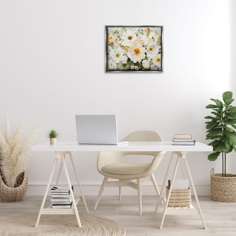 Stupell Porcelain Flowers Bundle Framed Floater Canvas Wall Art Design By Franklyn Gregory