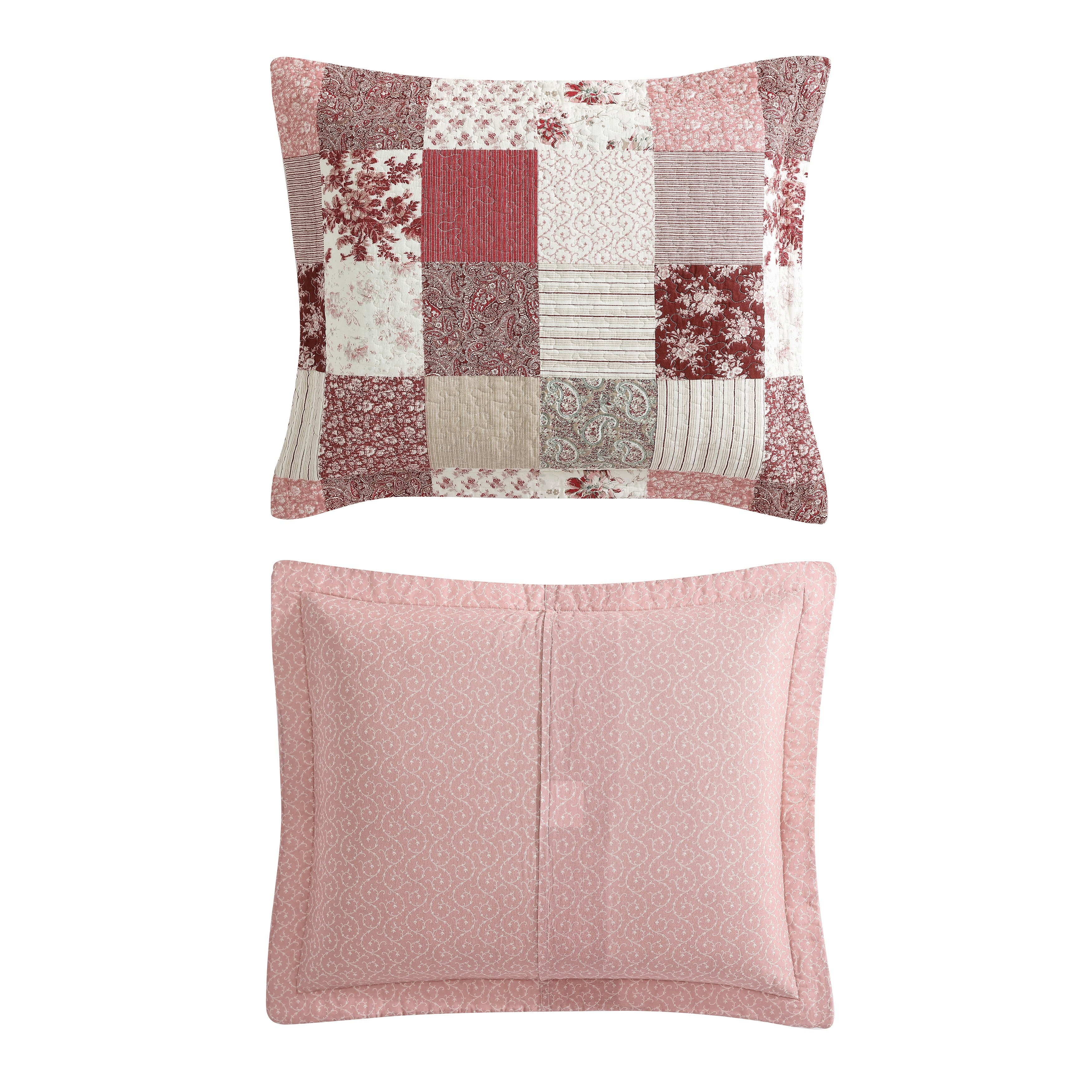 Laura Ashley Celina Patchwork Cotton Reversible Quilt Set - On Sale - Bed  Bath & Beyond - 31047866