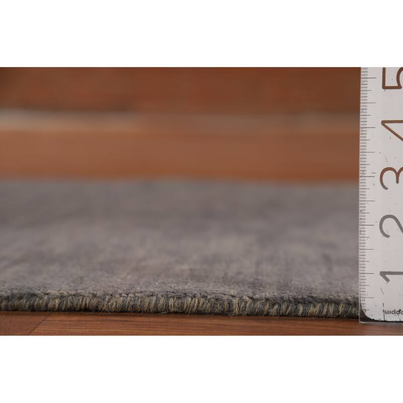 Gray Gabbeh Modern Runner Rug Hand-Knotted Wool Carpet - 2'9"x 9'9"