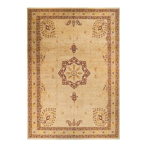 Overton Mogul, One-of-a-Kind Hand-Knotted Area Rug - Ivory, 12' 1" x 17' 10" - 12' 1" x 17' 10"