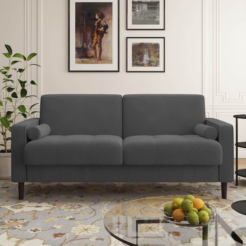 63.3"W Living Room Corduroy Loveseat Sofa