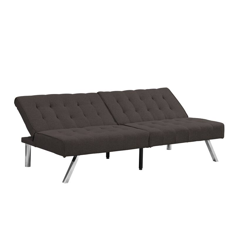 Modern Sofa Bed with Wooden Frame and Stainless Steel Legs, Adjustable Backrest for Home Lounge Area and Office