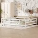 preview thumbnail 15 of 70, Full Size Montessori Floor Bed with Safety Fence, Solid Pine Wood Frame, Kids Low-Profile Bed for Boys and Girls, Easy Assembly