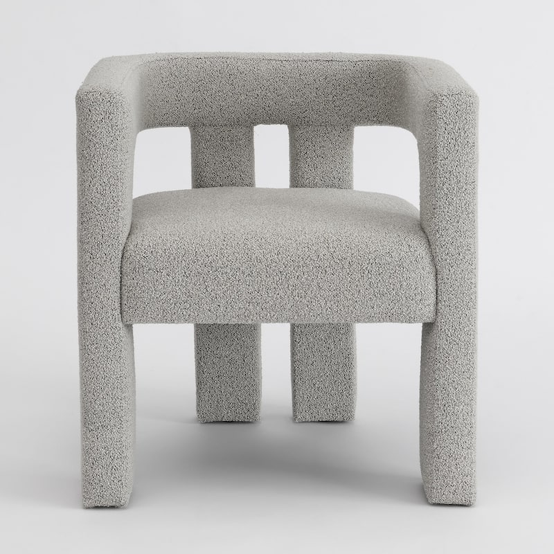 KINWELL 24" Wide Boucle Upholstered Armchair (Set of 2)