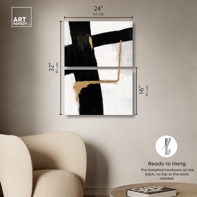 Urban Grid III Canvas Set of 2 by Art Remedy, Gallery Wrapped