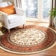 preview thumbnail 10 of 140, SAFAVIEH Lyndhurst Kuralay Traditional Oriental Rug 5'3" Round - Ivory/Rust - Round