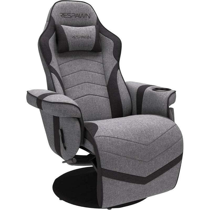 RESPAWN 900 Gaming Recliner - Reclining Gaming Chair with Footrest, Gaming Chair Recliner - Grey/Black
