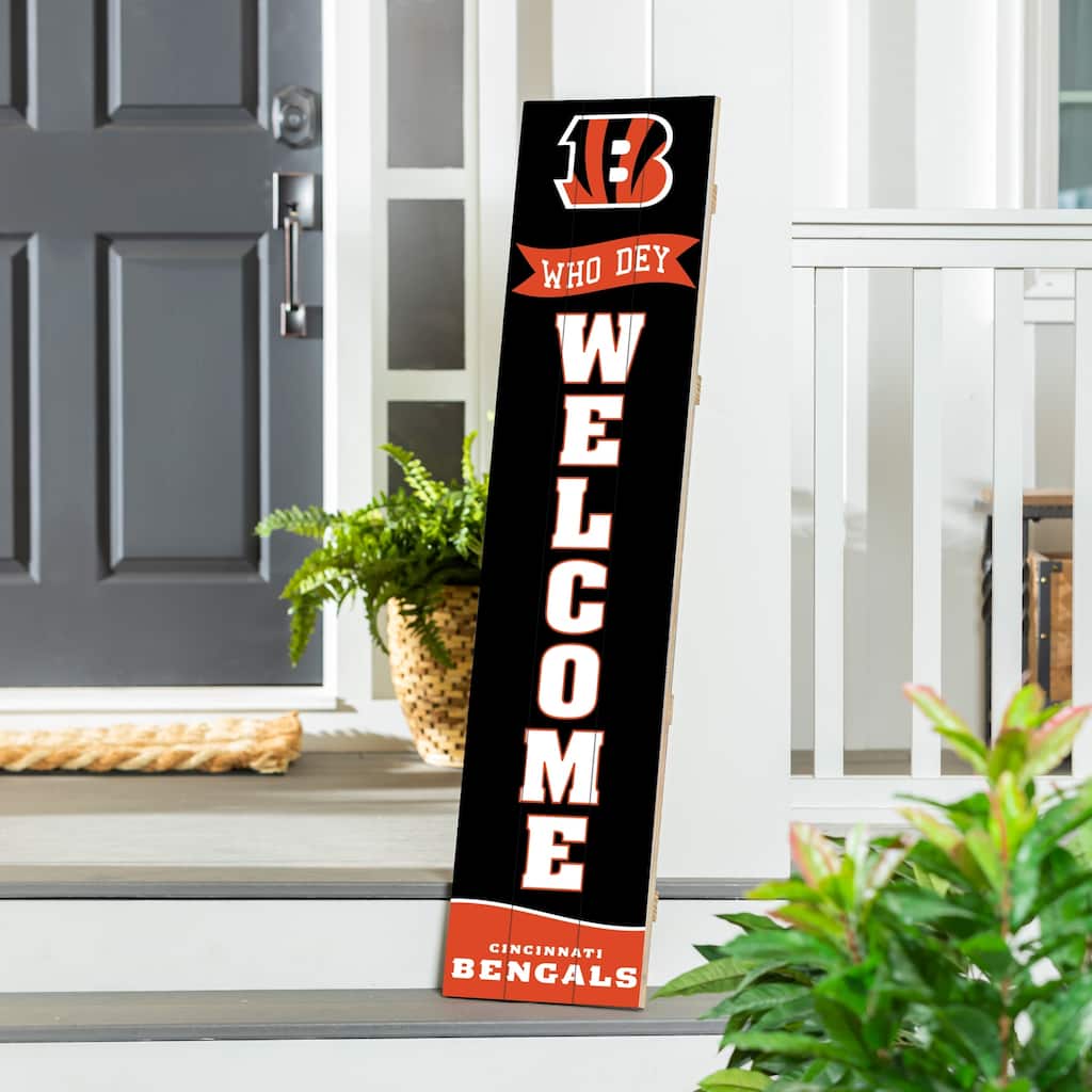47" Porch Leaner Welcome Wall Sign, Cincinnati Bengals