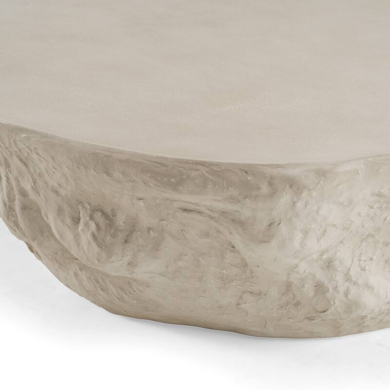 Tyrel Modern Beige Concrete Coffee Table