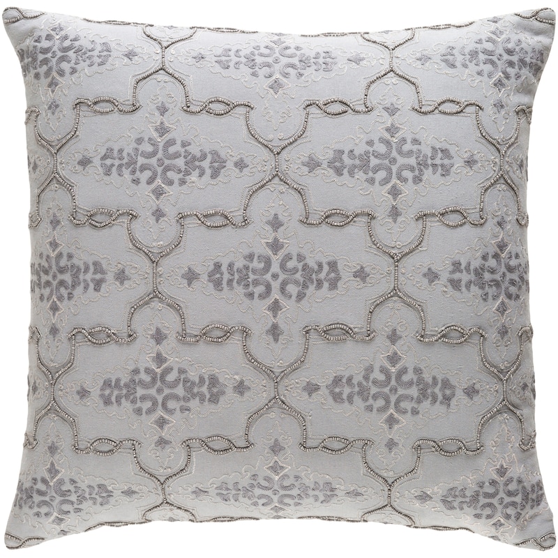 Decorative Savusavu Grey 18-inch Throw Pillow Cover