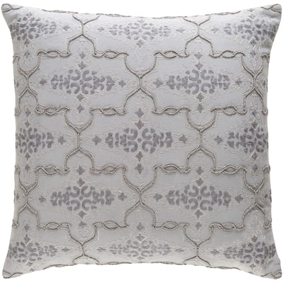 Decorative Savusavu Grey 18-inch Throw Pillow Cover